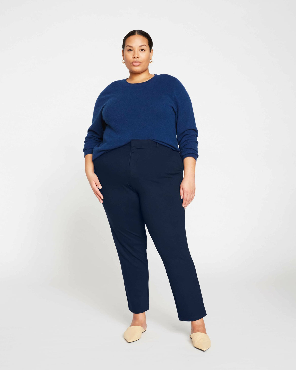 Long Cigarette Ponte Pants - Navy | Universal Standard