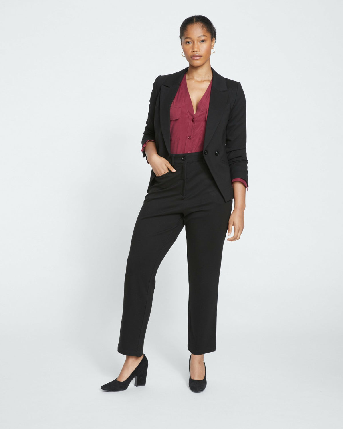 Long Cigarette Ponte Pants - Black | Universal Standard