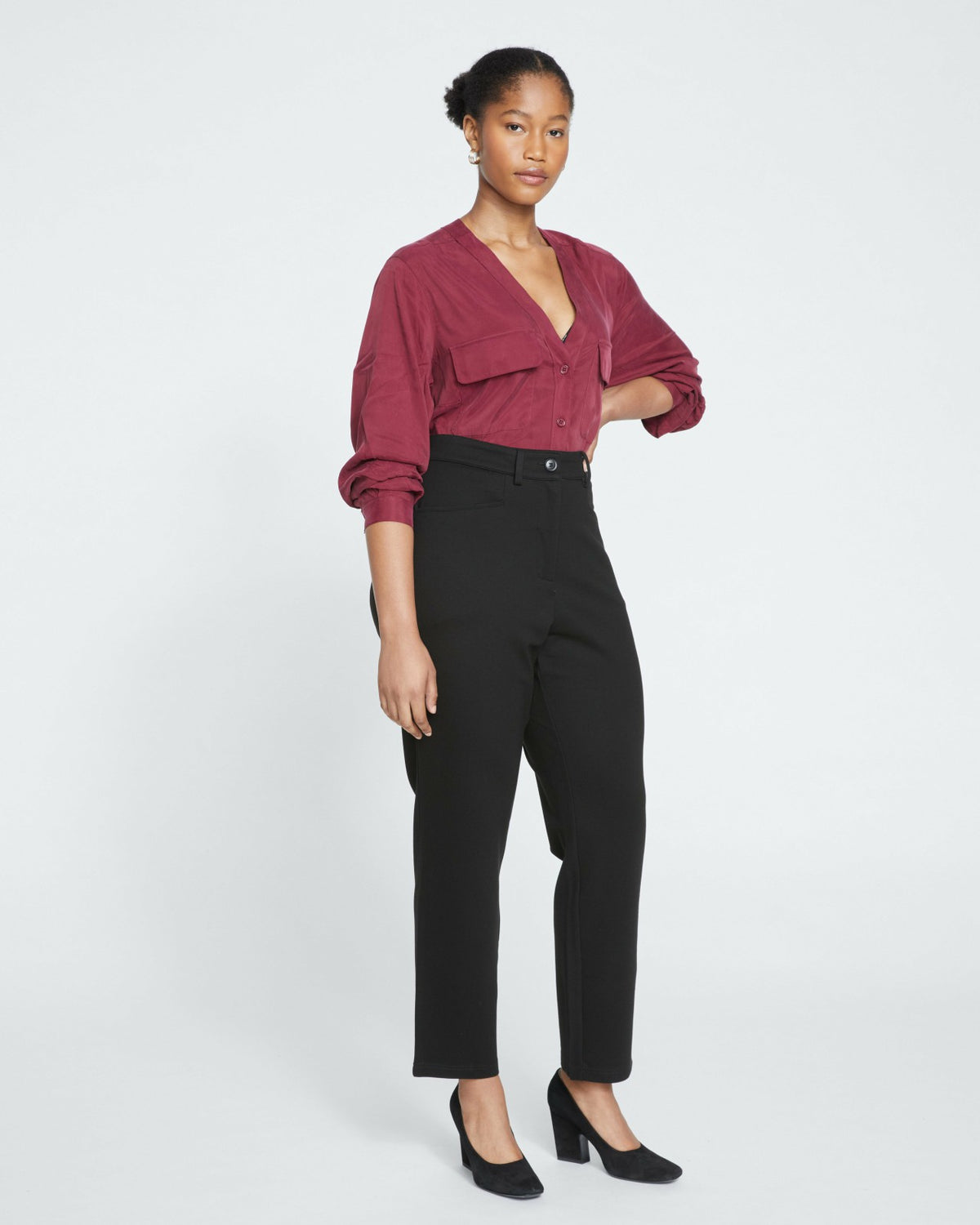 Long Cigarette Ponte Pants - Black | Universal Standard