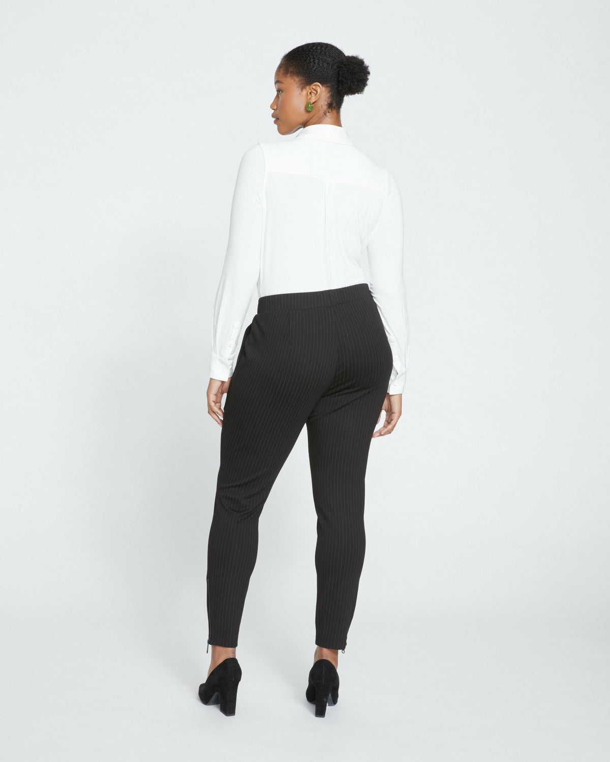 Moro Pocket Signature Ponte Pants - Slate Pinstripe | Universal Standard