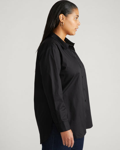 The Artist Poplin Shirt - Black | Universal Standard