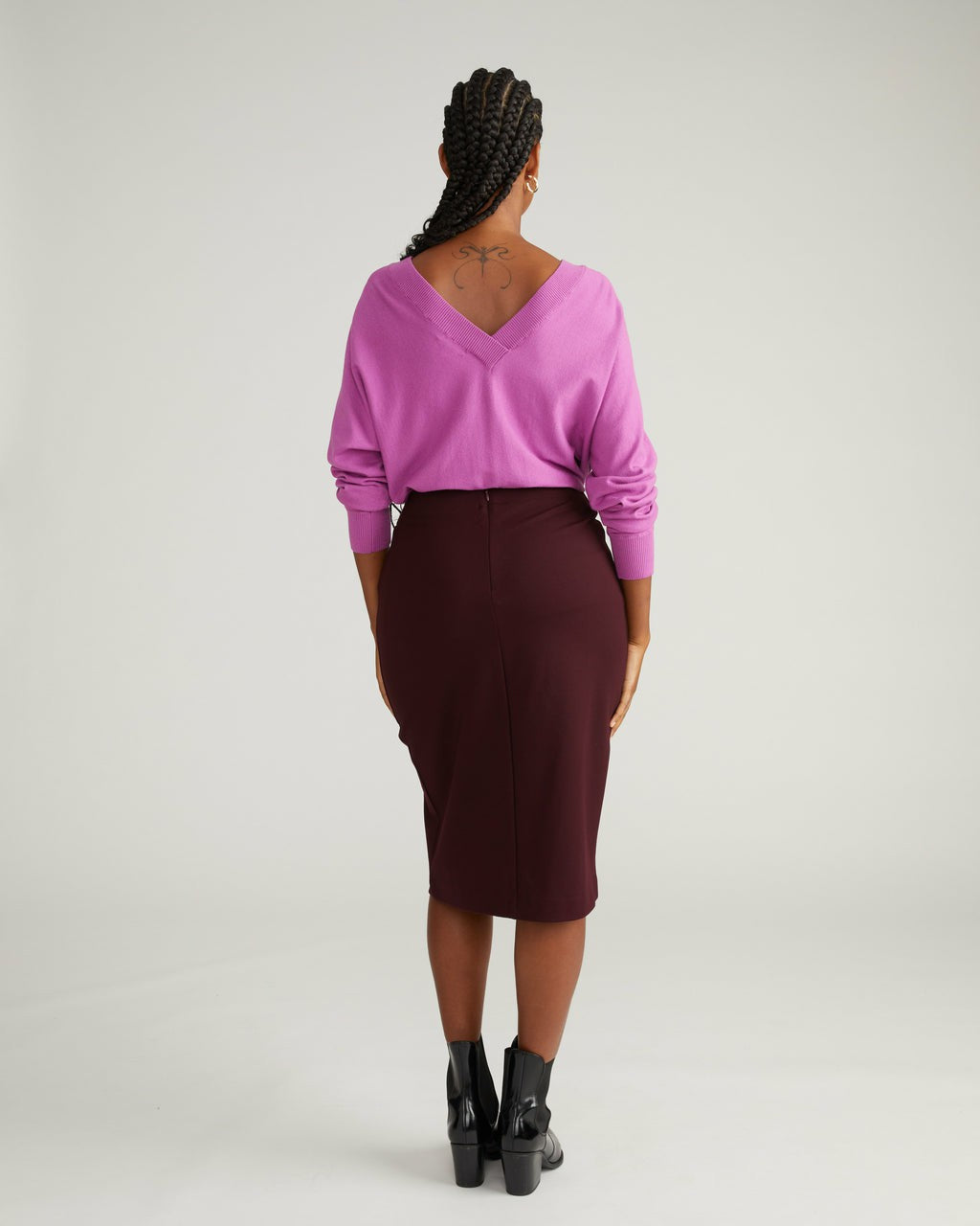 Anya Ponte Skirt - Black Cherry | Universal Standard