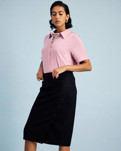 Anya Ponte Skirt - Black | Universal Standard