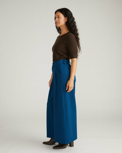 Palais Wide Leg Ponte Pants - Deep Teal | Universal Standard