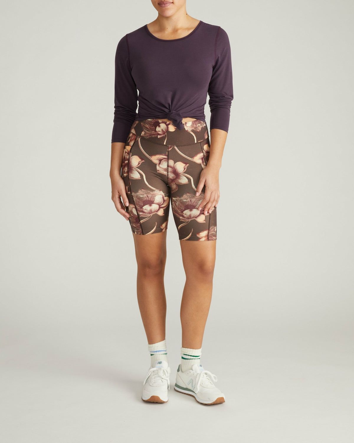 Next-to-Naked Bike Shorts - Lotus Print | Universal Standard