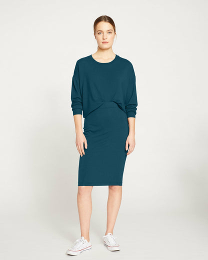 Danube Jersey Skirt - Deep Sea | Universal Standard