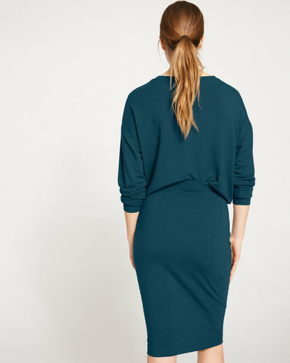 Danube Jersey Skirt - Deep Sea | Universal Standard