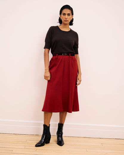 Carla Ponte Skirt - Garnet | Universal Standard