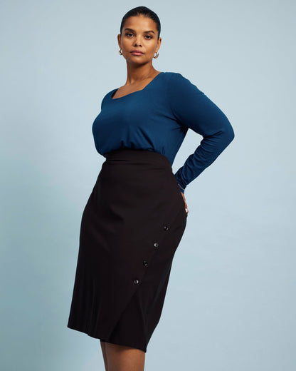 Anya Ponte Skirt - Espresso | Universal Standard