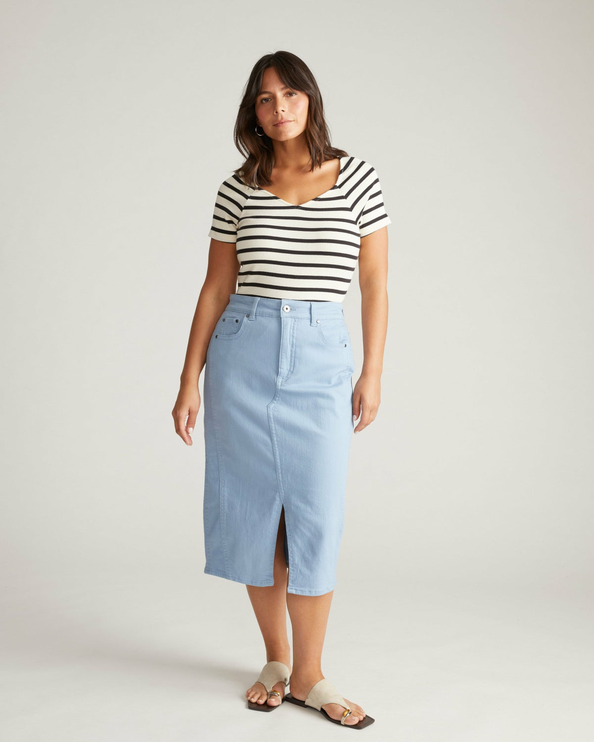Dakota Denim Skirt - Clear Sky | Universal Standard