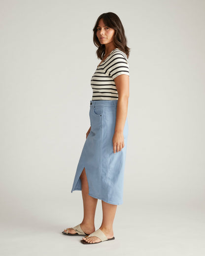 Dakota Denim Skirt - Clear Sky | Universal Standard