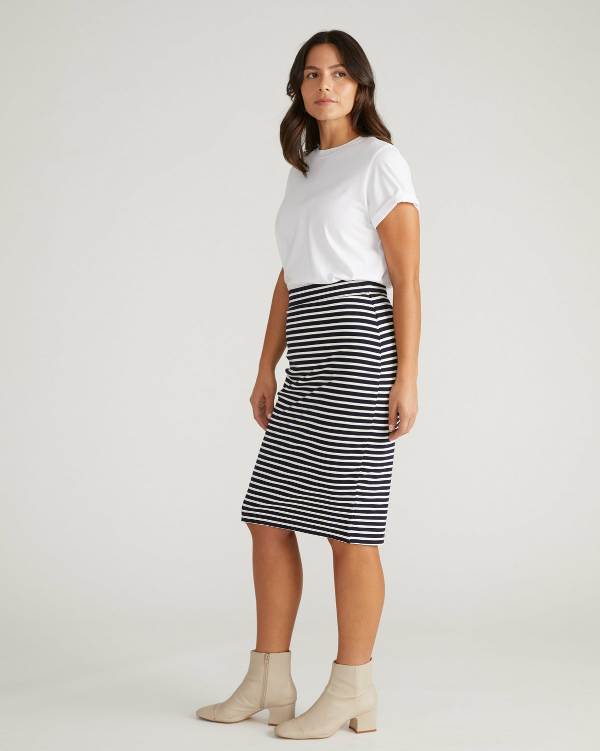 Danube Ponte Skirt - St. James Stripe | Universal Standard