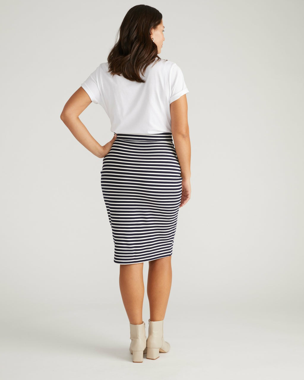 Danube Ponte Skirt - St. James Stripe | Universal Standard