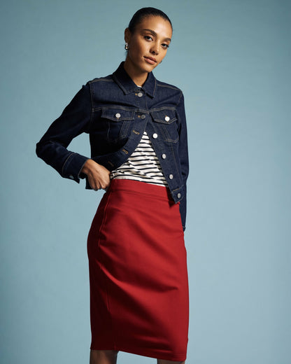 Danube Ponte Skirt - Garnet | Universal Standard