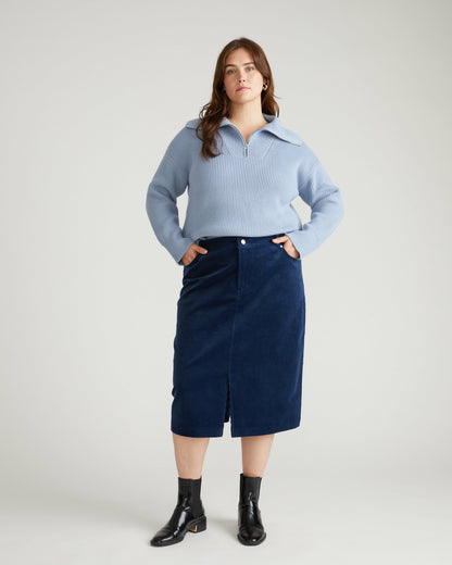 Suzi Corduroy Skirt - Pageant Blue | Universal Standard