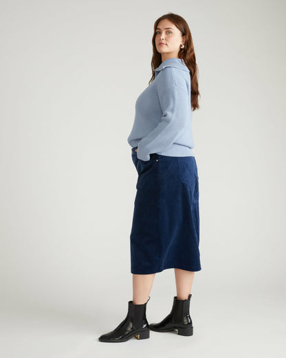 Suzi Corduroy Skirt - Pageant Blue | Universal Standard