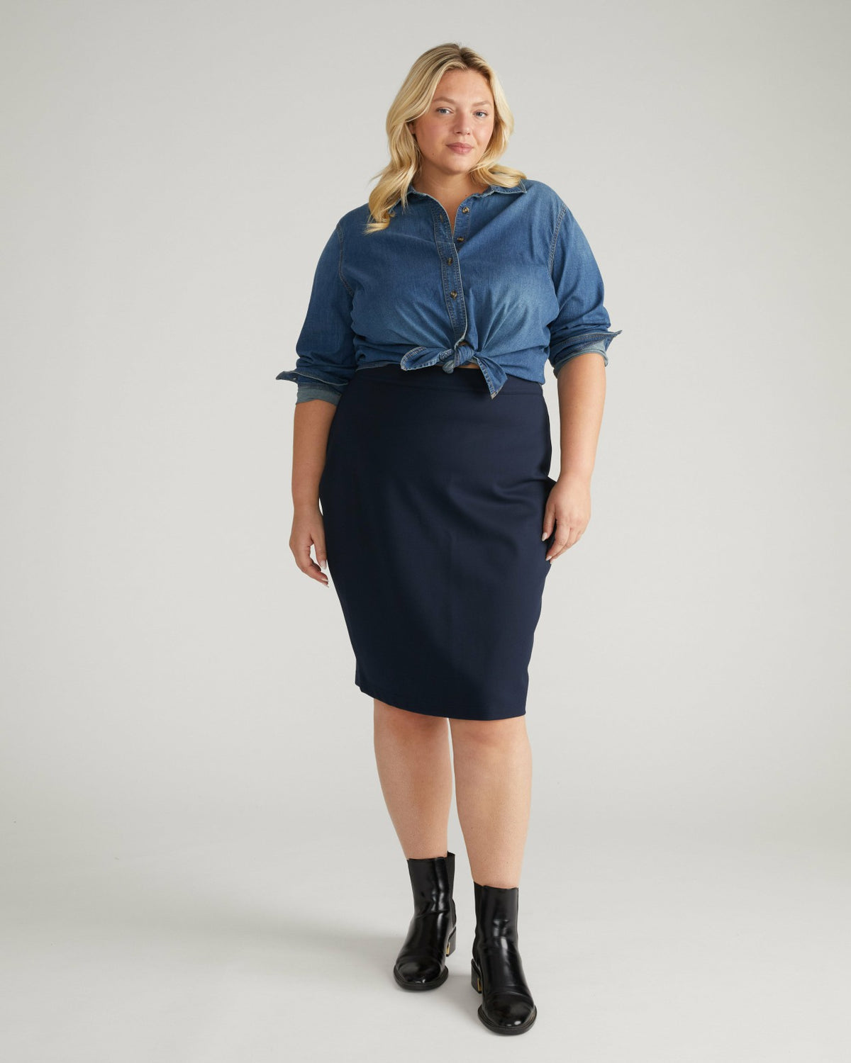 Danube Ponte Skirt - Navy | Universal Standard