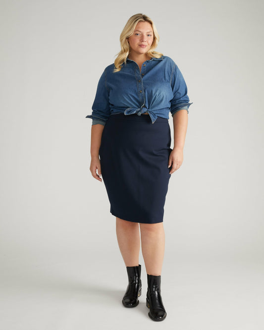 Danube Ponte Skirt - Navy | Universal Standard