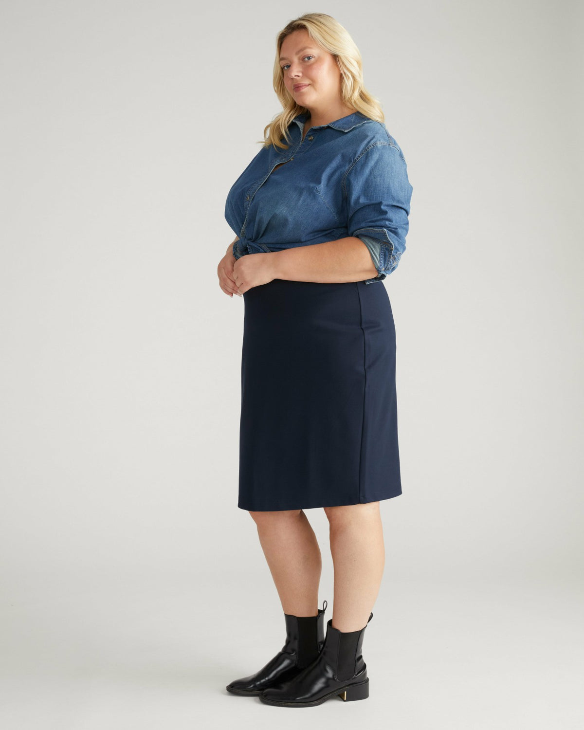 Danube Ponte Skirt - Navy | Universal Standard