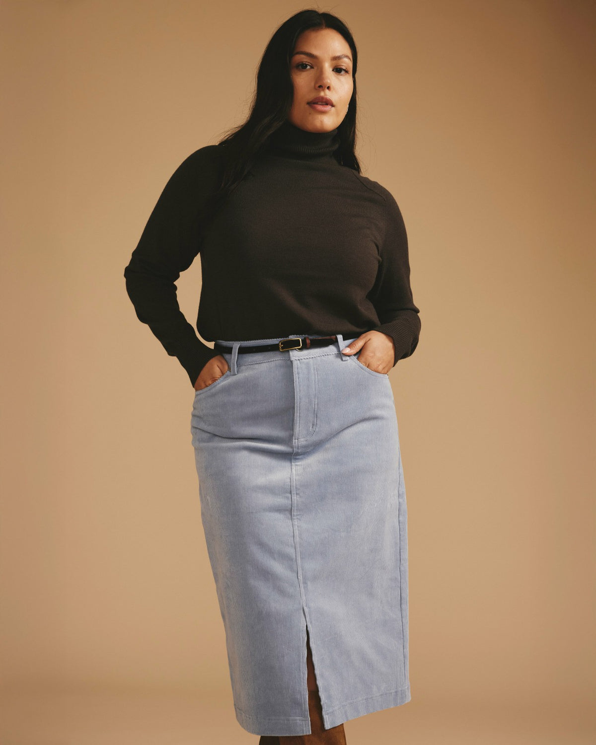 Suzi Corduroy Skirt - Washed Rain | Universal Standard