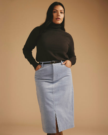Suzi Corduroy Skirt - Washed Rain | Universal Standard