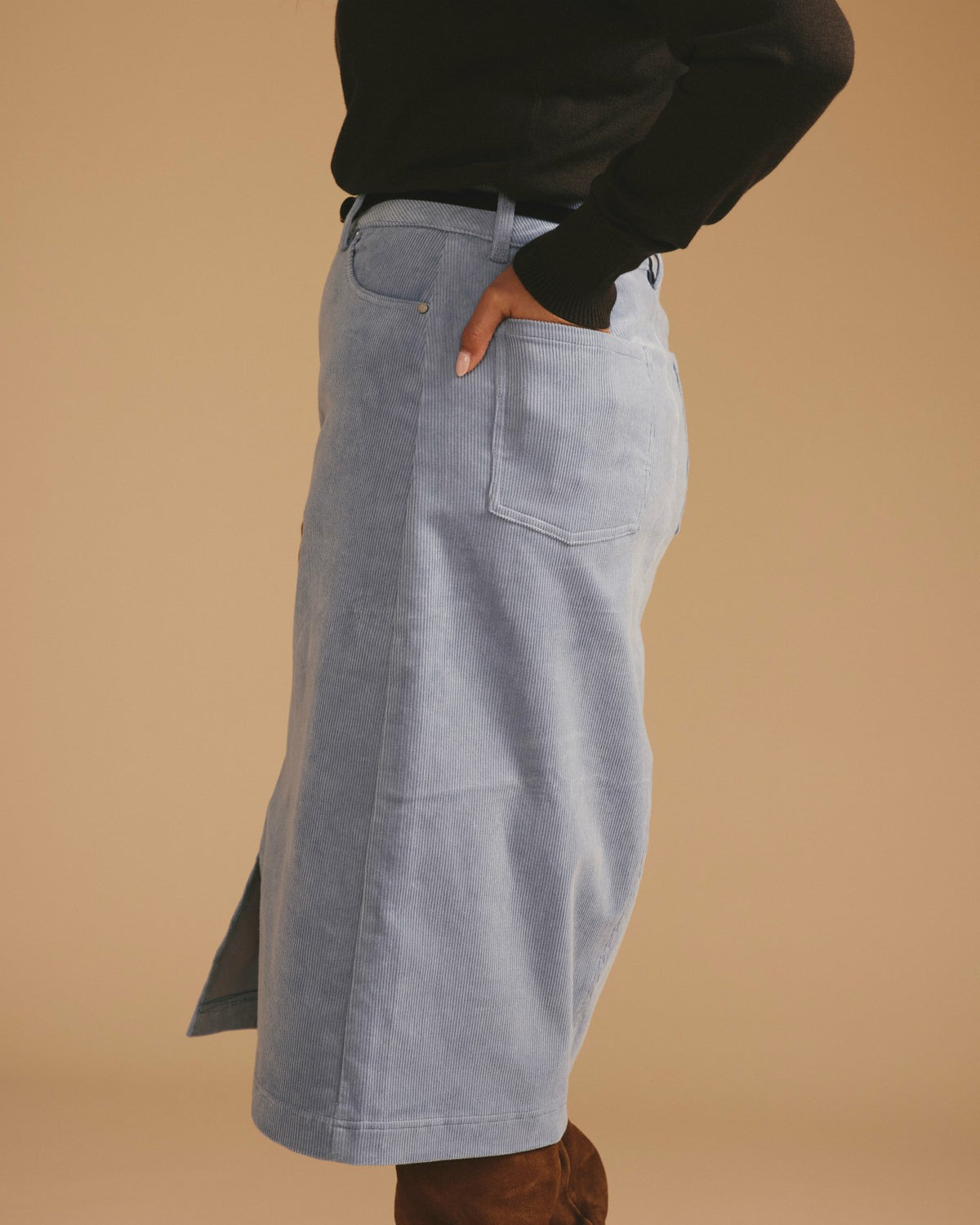 Suzi Corduroy Skirt - Washed Rain | Universal Standard
