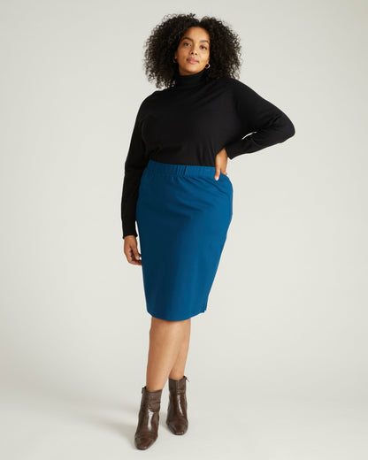 Danube Ponte Skirt - Deep Teal | Universal Standard