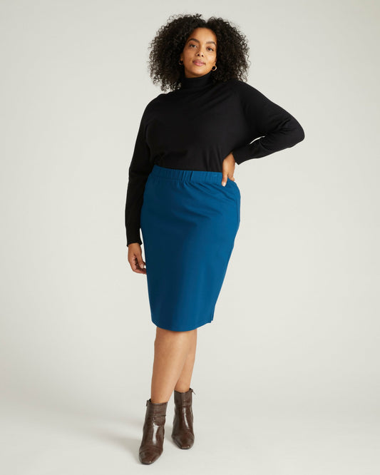 Danube Ponte Skirt - Deep Teal | Universal Standard