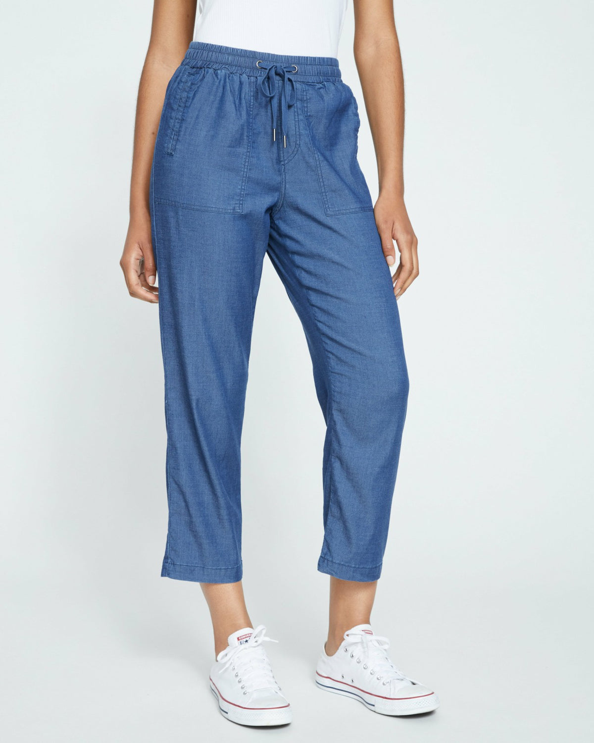 Perfect Tencel Chambray Off-Duty Pants - Midnight Blue | Universal Standard