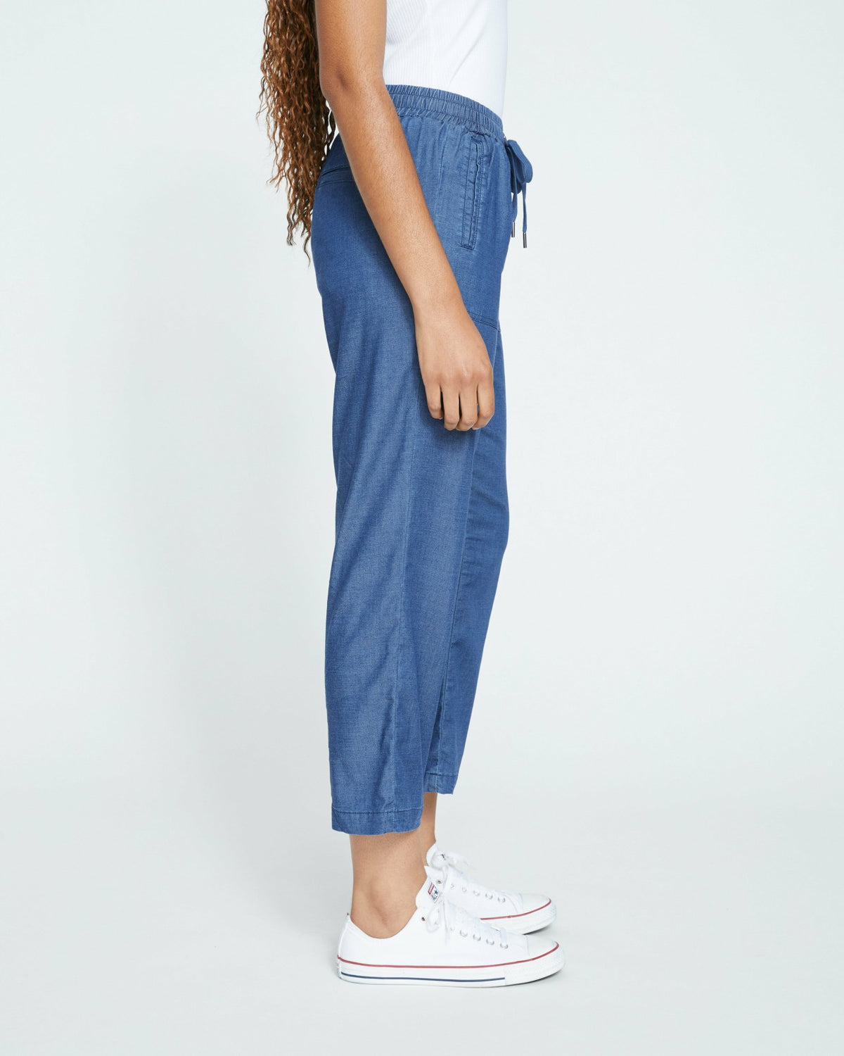 Perfect Tencel Chambray Off-Duty Pants - Midnight Blue | Universal Standard