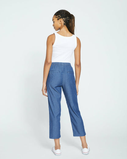Perfect Tencel Chambray Off-Duty Pants - Midnight Blue | Universal Standard