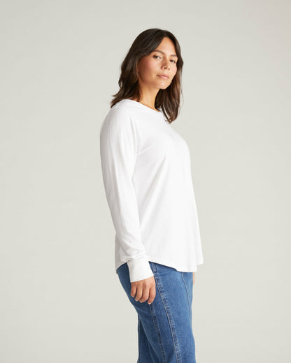Long Sleeve Tee Rex - White | Universal Standard