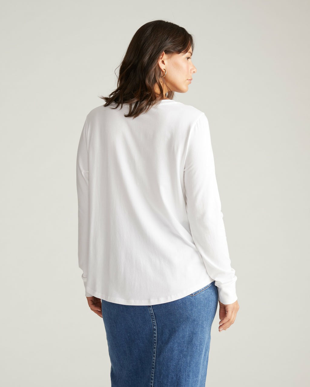 Long Sleeve Tee Rex - White | Universal Standard