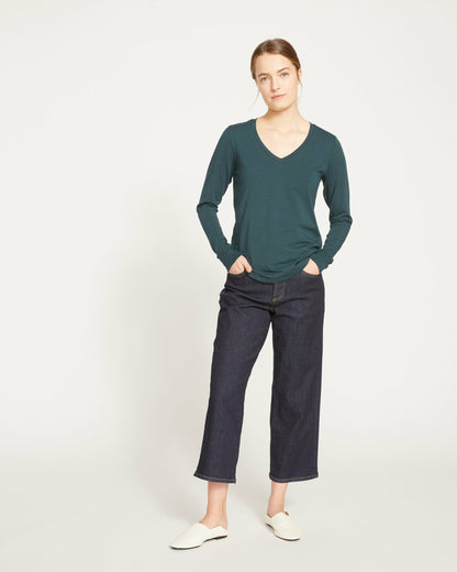 Long Sleeve V Rex - Deep Sea | Universal Standard