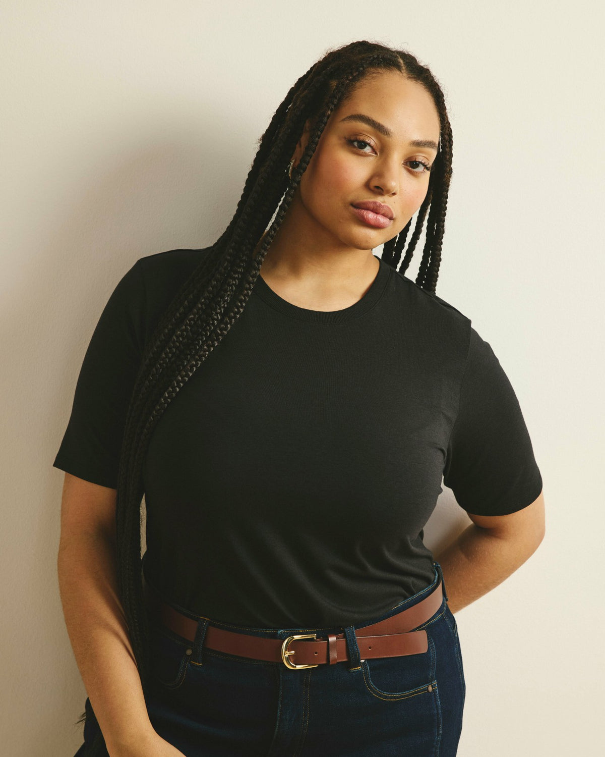 Maia Stovepipe Sleeve Tee - Black | Universal Standard