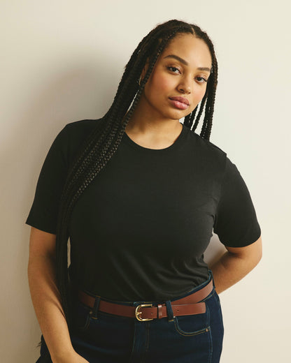 Maia Stovepipe Sleeve Tee - Black | Universal Standard