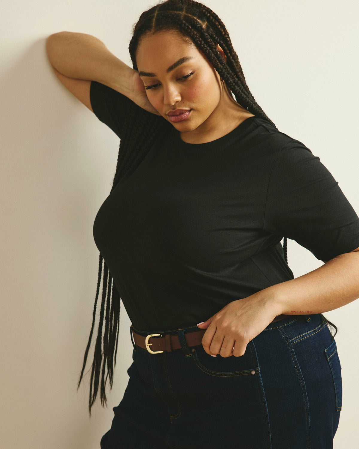 Maia Stovepipe Sleeve Tee - Black | Universal Standard