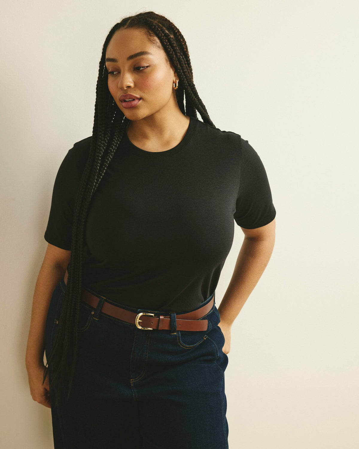 Maia Stovepipe Sleeve Tee - Black | Universal Standard