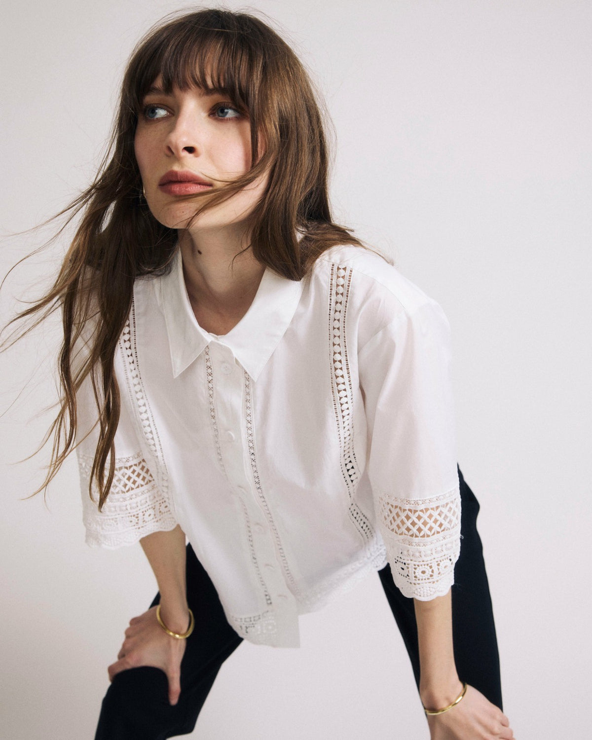 Dora Cotton Poplin Blouse - White | Universal Standard