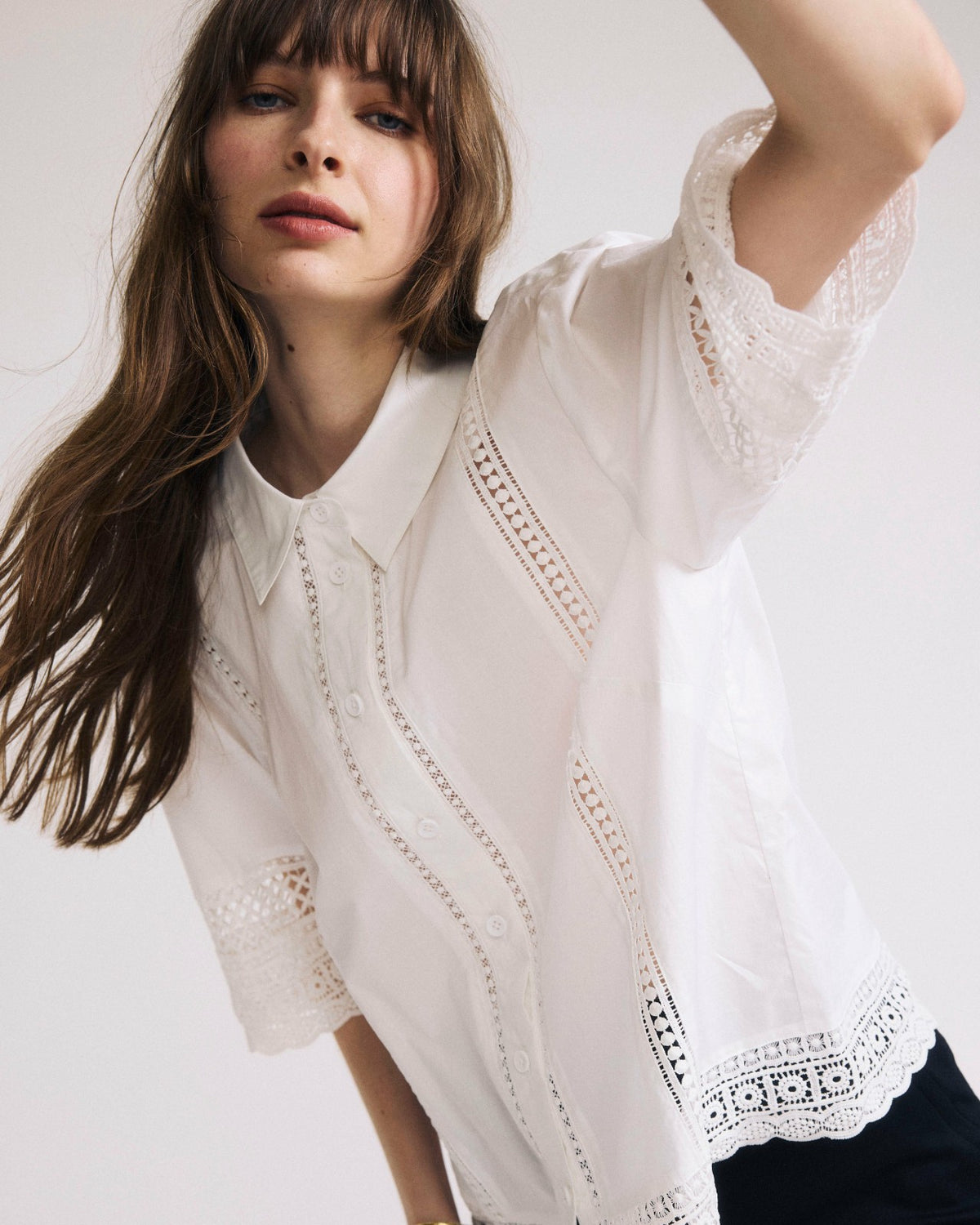 Dora Cotton Poplin Blouse - White | Universal Standard