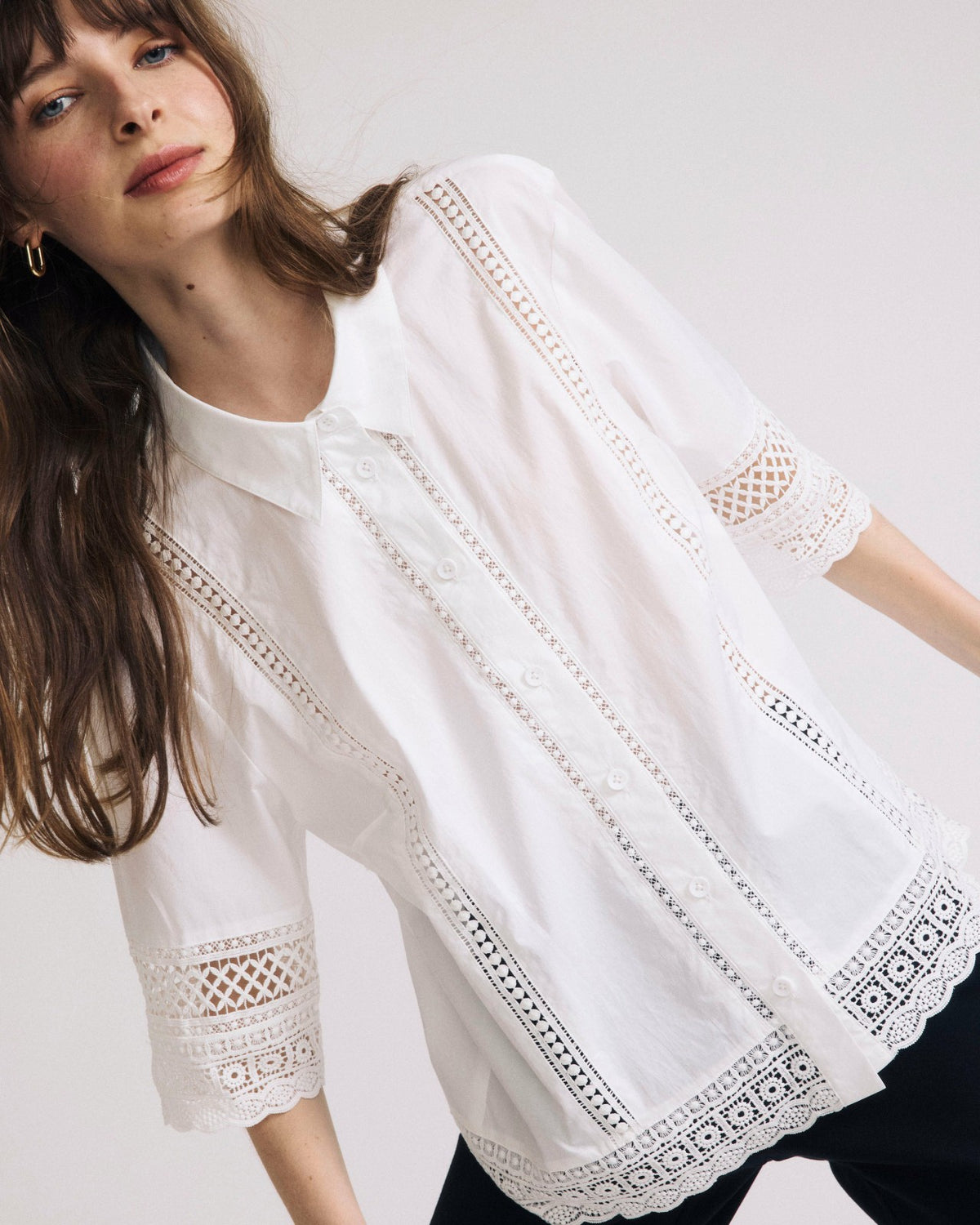 Dora Cotton Poplin Blouse - White | Universal Standard