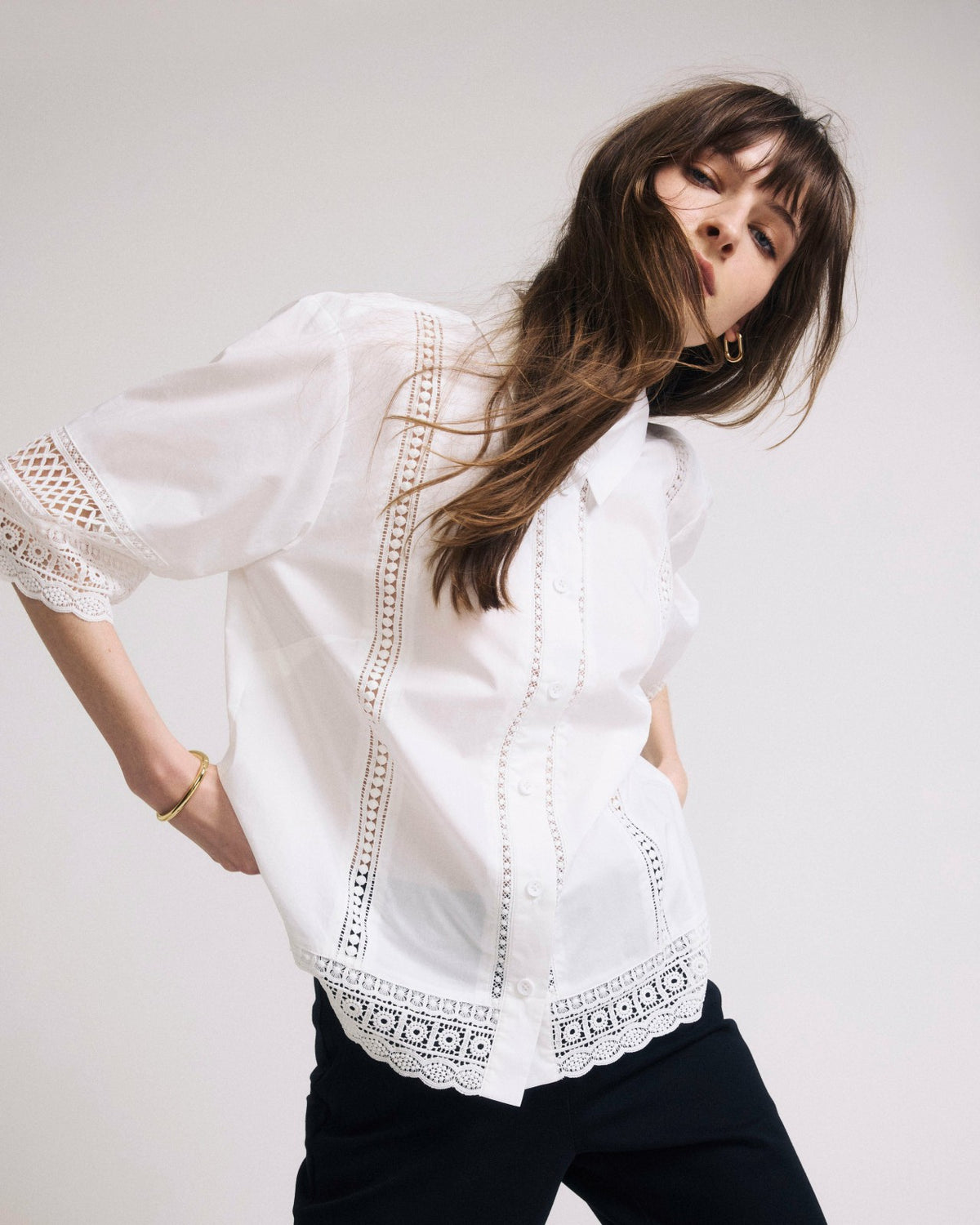 Dora Cotton Poplin Blouse - White | Universal Standard