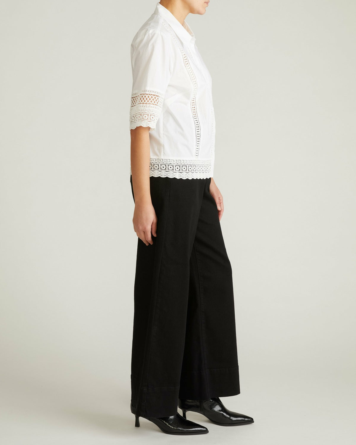 Dora Cotton Poplin Blouse - White | Universal Standard