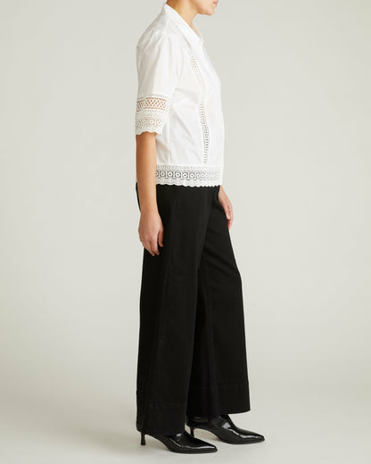 Dora Cotton Poplin Blouse - White | Universal Standard