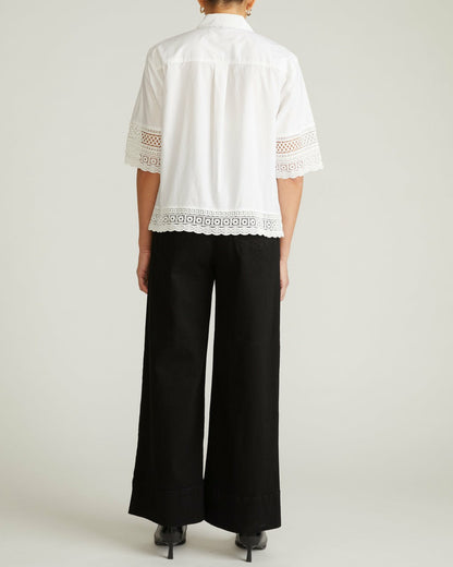 Dora Cotton Poplin Blouse - White | Universal Standard