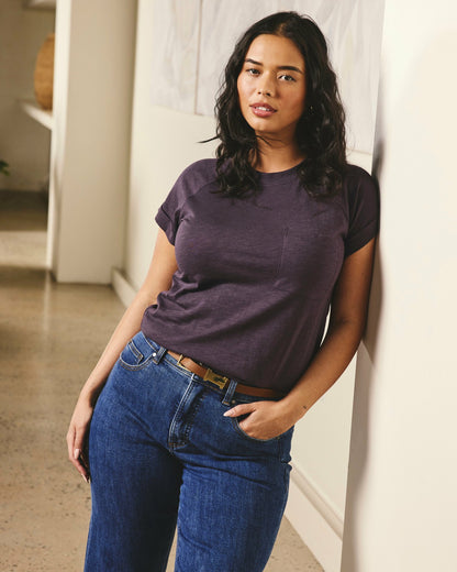 Light-As-Air Boy Tee - Purple Jewel | Universal Standard