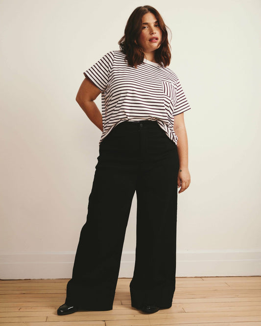 Breton Stripe Garcon Tee - White/Gamay Stripe | Universal Standard