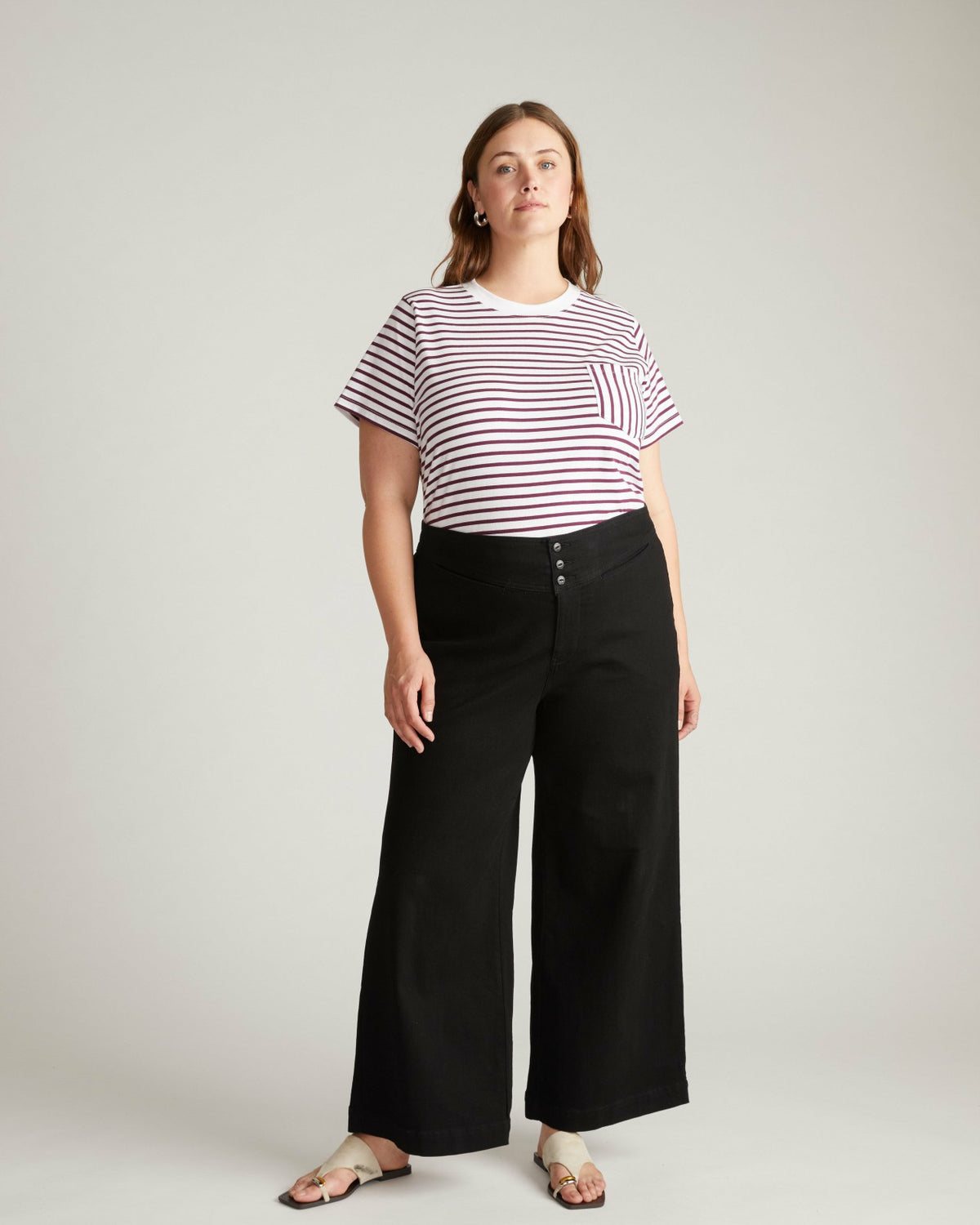 Breton Stripe Garcon Tee - White/Gamay Stripe | Universal Standard