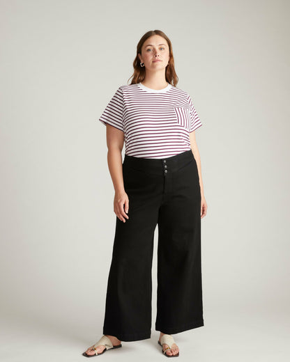 Breton Stripe Garcon Tee - White/Gamay Stripe | Universal Standard