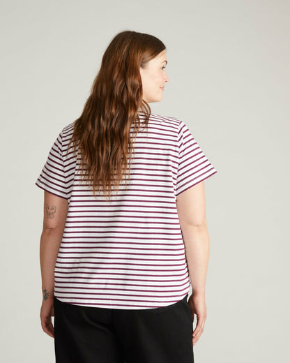 Breton Stripe Garcon Tee - White/Gamay Stripe | Universal Standard